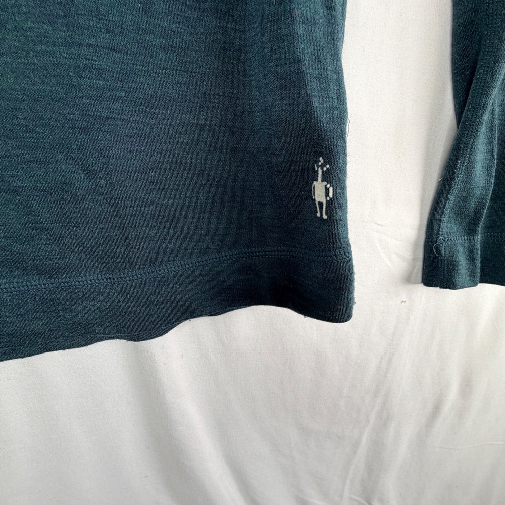 Smartwool base layer Pullover Size Medium Blue Co… - image 3